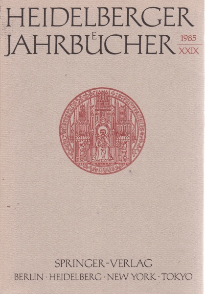 Heidelberger Jahrbücher • 1985