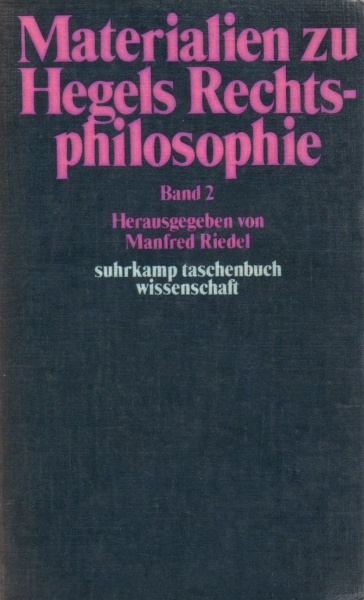 Materialien zu Hegels Rechtsphilosophie • Band 2