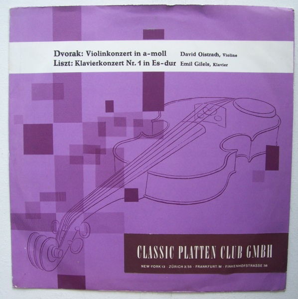 Antonin Dvorak (1841-1904) • Violinkonzert in a-moll LP • David Oistrach