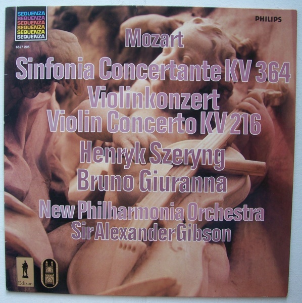 Wolfgang Amadeus Mozart (1756-1791) • Sinfonia Concertante LP • Henryk Szeryng