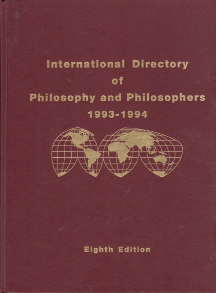 International Directory of Philosophy and Philosophers 1993-1994