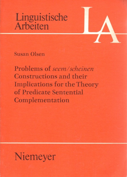 Susan Olsen • Problems of seem/scheinen Constructions