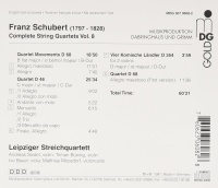 Leipziger Streichquartett: Schubert (1797-1828) • Complete String Quartets Vol. 8 CD