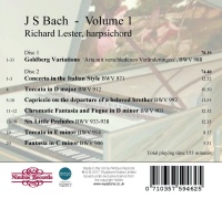 Johann Sebastian Bach (1685-1750) • Vol. 1 2 CDs • Richard Lester