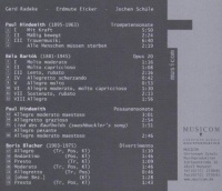 Hindemith, Bartók, Blacher CD