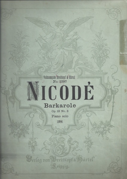 Jean Louis Nicodé (1853-1919) • Barkarole