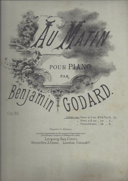 Benjamin Godard (1849-1895) • Au Matin