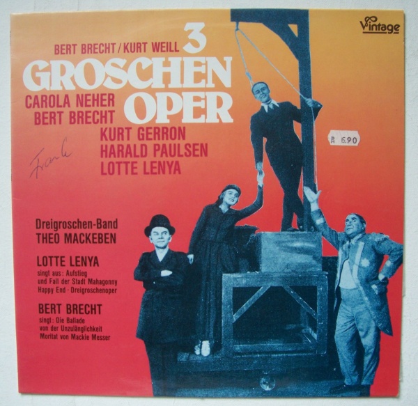 Bertolt Brecht (1898-1956) & Kurt Weill (1900-1950) • 3 Groschenoper LP • Lotte Lenya