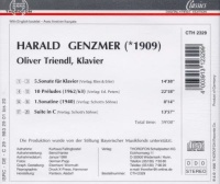 Harald Genzmer (1909-2007) • Werke für Klavier CD • Oliver Triendl