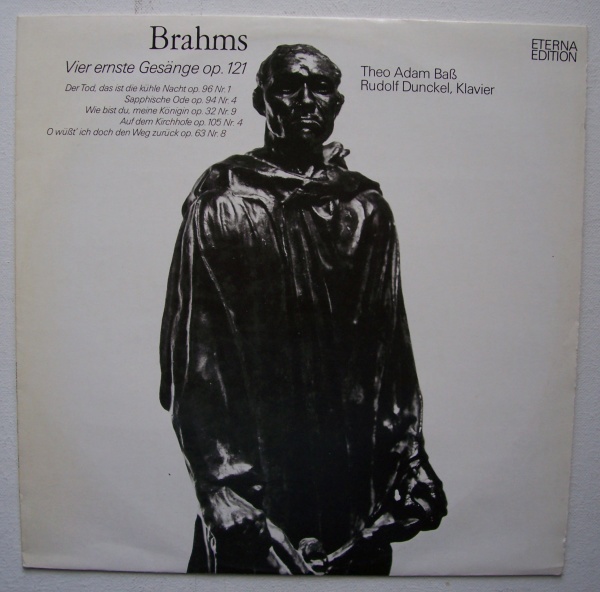 Johannes Brahms (1833-1897) • Vier ernste Gesänge op. 121 LP • Theo Adam