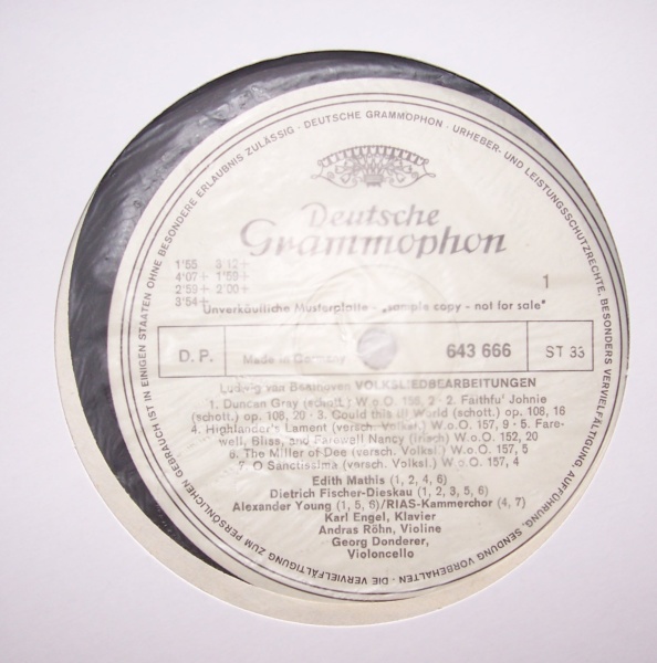 Ludwig van Beethoven (1770-1827) • Volksliedbearbeitungen LP