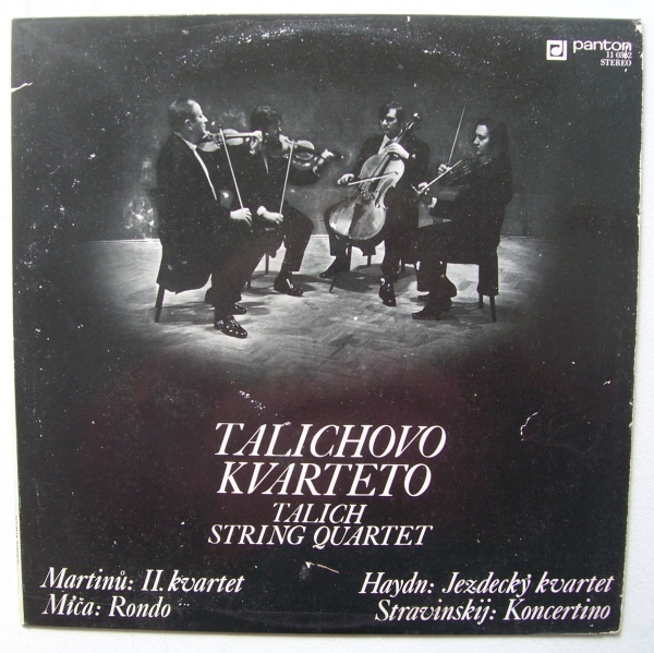 Talich String Quartet • Martinu, Mica, Haydn. Stravinsky LP