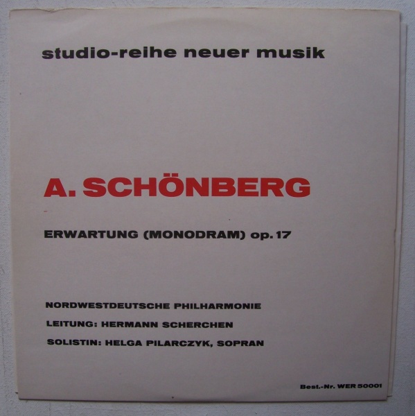 Arnold Schönberg (1874-1951) • Erwartung LP • Helga Pilarczyk