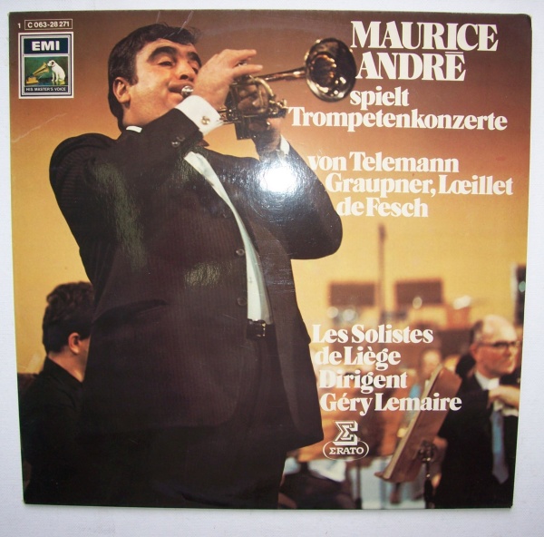 Maurice André spielt Trompetenkonzerte von Telemann, Graupner, Loeillet, de Fesch LP