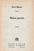 Boris Blacher (1903-1875) • Musica giocosa op. 59