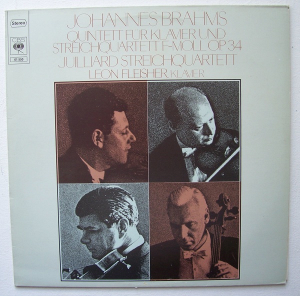 Juilliard String Quartet: Brahms (1833-1897) • Klavierquintett F-moll op. 34 LP