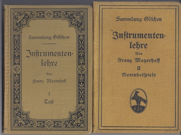 Franz Mayerhoff • Instrumentenlehre I & II, 2 Bände