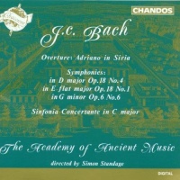 Johann Christian Bach (1735-1782) • Overture: Adriano in Siria CD