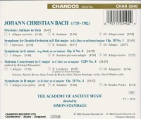 Johann Christian Bach (1735-1782) • Overture: Adriano in Siria CD