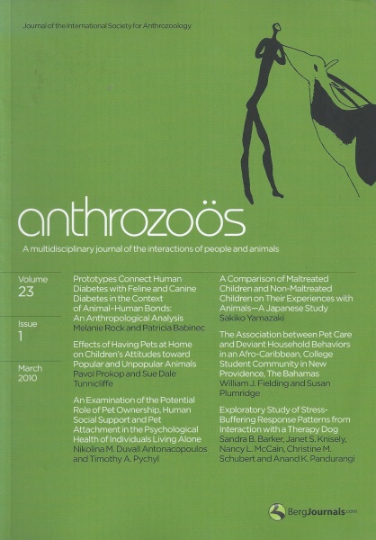 Anthrozoös • Volume 23 / 1, March 2010