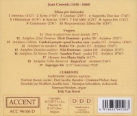 Juan Cererols (1618-1680) • Missa Pro Defunctis - Vespers CD