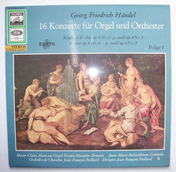 Georg Friedrich Händel (1685-1759) • 16 Konzerte für Orgel Folge 1 LP • Marie-Claire Alain