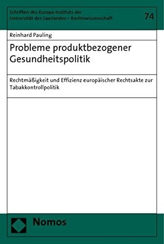 Reinhard Pauling • Probleme produktbezogener Gesundheitspolitik