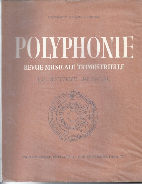 Polyphonie • Deixième Cahier • Le Rhythme Musical