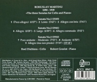 Martinu (1890-1959) • The Three Sonatas for Cello and Piano CD • Roel Dieltiens