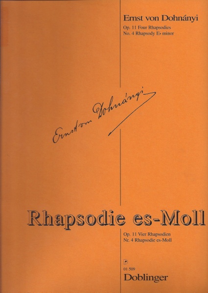 Ernst von Dohnányi (1877-1960) • Rhapsodie es-Moll