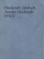 Hindemith-Jahrbuch • Annales Hindemith 1976 / V