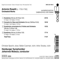 Antonio Rosetti (1750-1792) • Orchestral Works CD