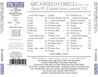 Arcangelo Corelli (1653-1713) • Opera VI - Concerti Grossi, concerti 7/12 CD