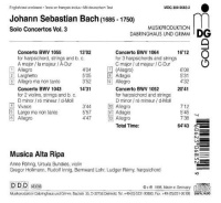Johann Sebastian Bach (1685-1750) • Solo Concertos Vol. 3 CD