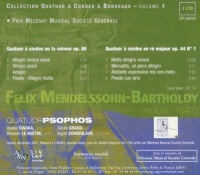 Felix Mendelssohn-Bartholdy (1809-1847) • Quatuors Op. 80 & Op. 44, No. 1 CD