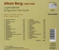 Alban Berg (1885-1935) • Jugendlieder • Songs...