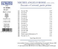 Michelangelo Rossi (1602-1656) • Toccate e Correnti - parte prima CD