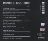 Konrad Boehmer (1941-2014) • Position, Il Combattimento, Ouroboros CD