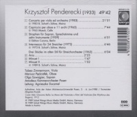 Krzysztof Penderecki • Concerto per viola ed orchestra CD