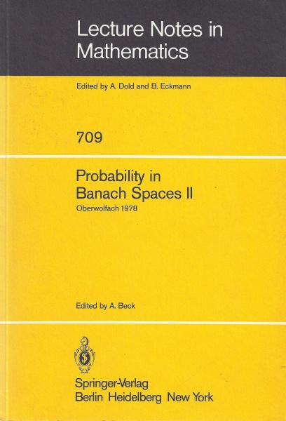 Probability in Banach Spaces II