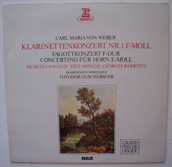 Carl Maria von Weber (1786-1826) • Klarinettenkonzert Nr. 1 LP • Jacques Lancelot
