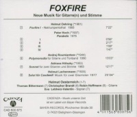 Foxfire • Neue Musik für Gitarre(n) und Stimme CD