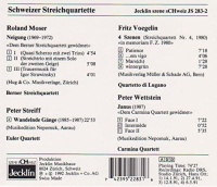 Schweizer Streichquartette CD