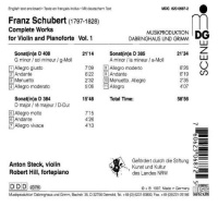 Franz Schubert (1797-1828) • Complete Works for Violin and Pianoforte Vol. 1 CD