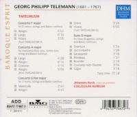 Georg Philipp Telemann (1681-1767) • Concertos from "Tafelmusik" CD
