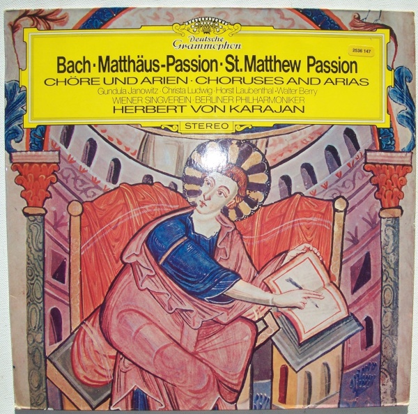 Johann Sebastian Bach (1685-1750) • St. Matthew Passion LP • Herbert von Karajan