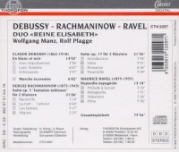 Duo Reine Elisabeth • Debussy, Rachmaninow, Ravel CD