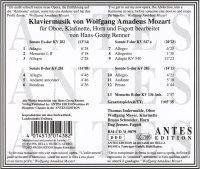 Wolfgang Amadeus Mozart (1756-1791) • Klaviermusik arrangiert für Bläser CD