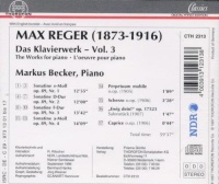 Max Reger (1873-1916) • Das Klavierwerk Vol. 3 CD