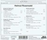 Helmut Rosenvald • Konzert für Violine etc. CD